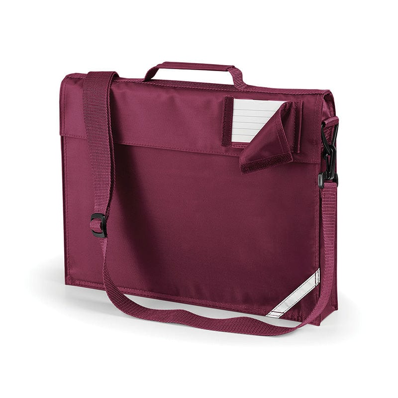 Quadra Junior Book Bag With Strap Burgundy