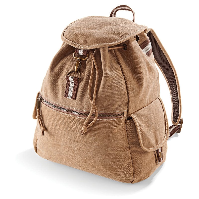 Quadra Vintage Canvas Backpack Sahara