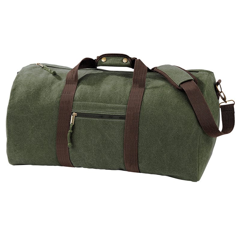 Quadra Vintage Canvas Holdall Vintage Military Green