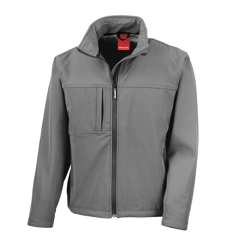 Result R121M Men&#39;s Classic Softshell Jacket Workguard Grey