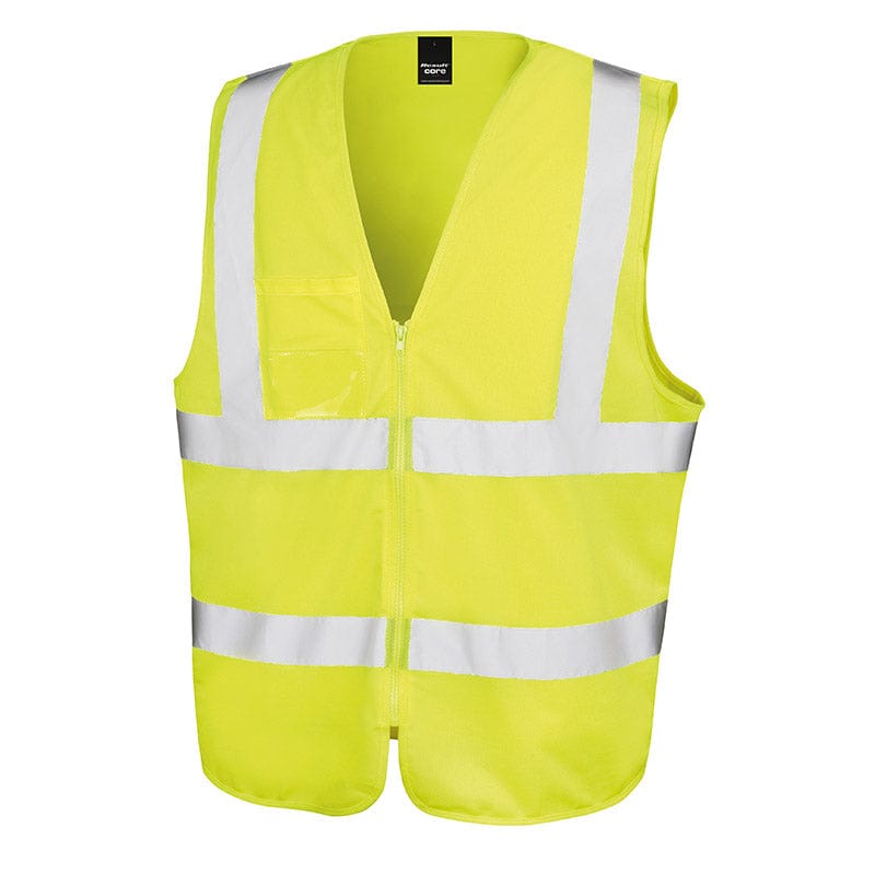 Result Safe-Guard Zip Safety Tabard Hi-Vis Yellow