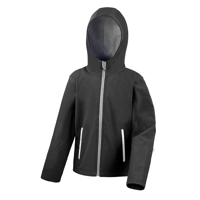 Result Core R224JY Junior TX Performance Hood Softshell Black / Grey