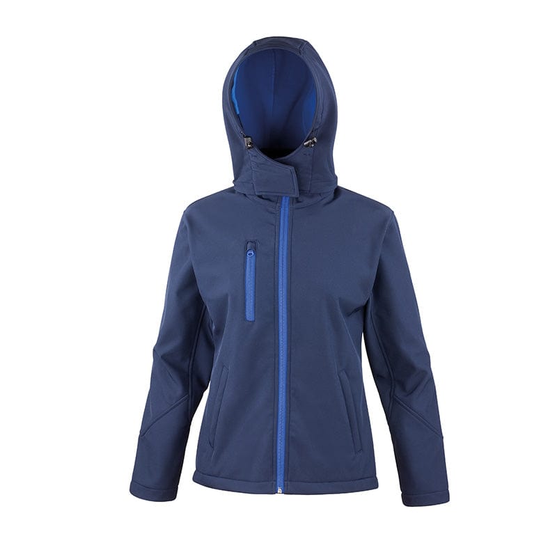 Result Core R230F Women's TX Performance Hooded Softshell Jacket Navy / Royal