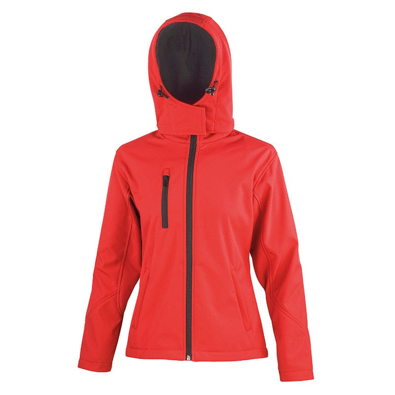 Result Core R230F Women's TX Performance Hooded Softshell Jacket Red / Black