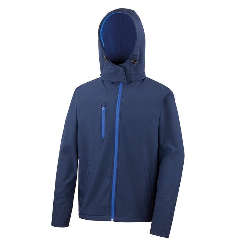Result Core R230M Mens TX Performance Hooded Softshell Jacket Navy / Royal