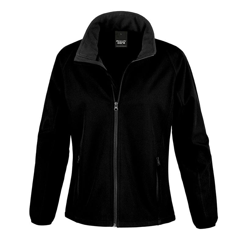 Result Core R231F Ladies Printable Softshell Jacket Black / Black