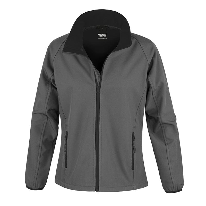 Result Core R231F Ladies Printable Softshell Jacket Charcoal / Black