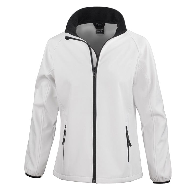 Result Core R231F Ladies Printable Softshell Jacket White / Black