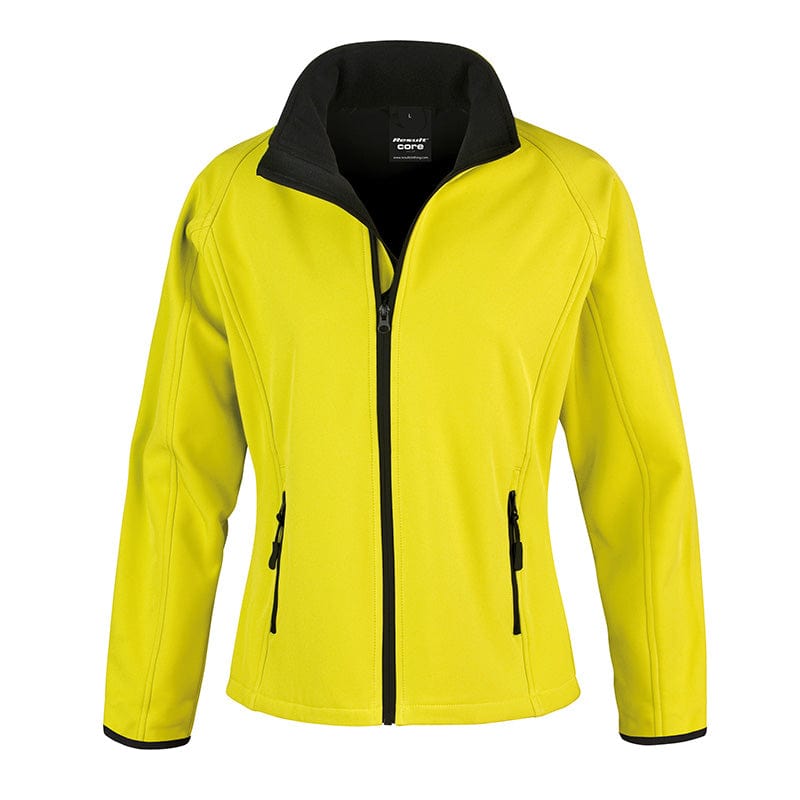 Result Core R231F Ladies Printable Softshell Jacket Yellow / Black