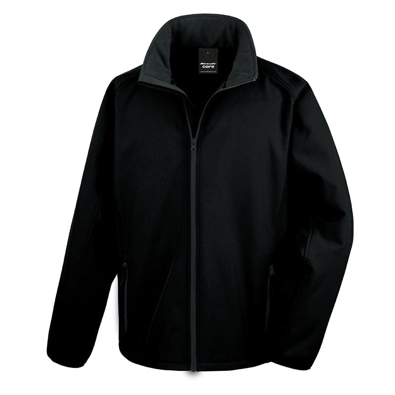 Result Core R231M Mens Printable Softshell Jacket Black / Black