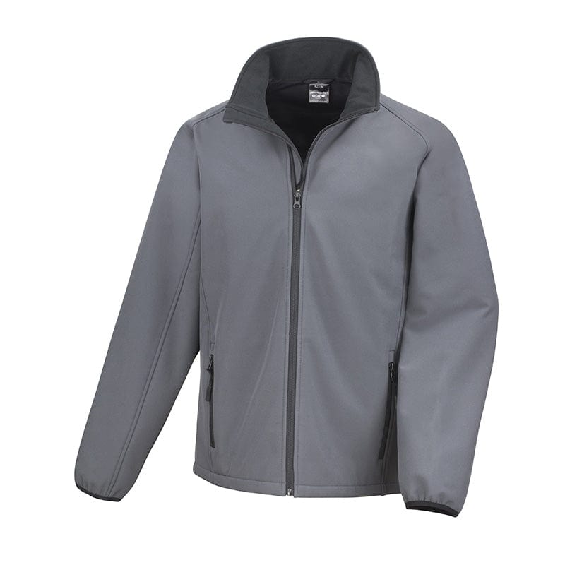 Result Core R231M Mens Printable Softshell Jacket Charcoal / Black