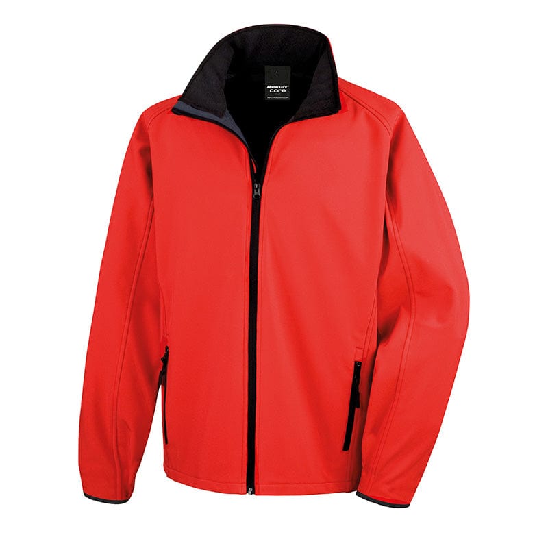 Result Core R231M Mens Printable Softshell Jacket Red / Black