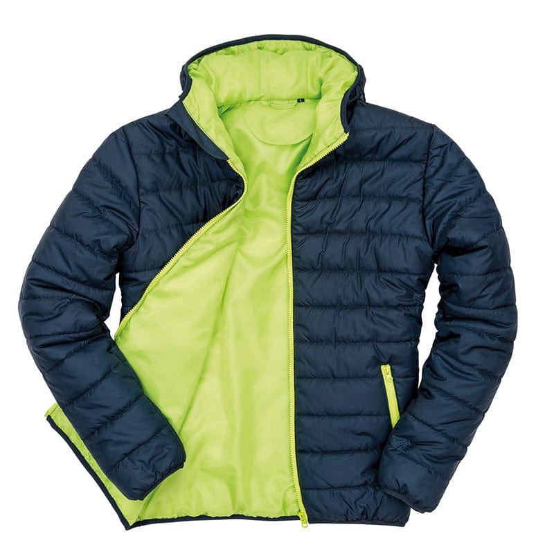 Result Core Mens Soft Padded Jacket Navy / Lime