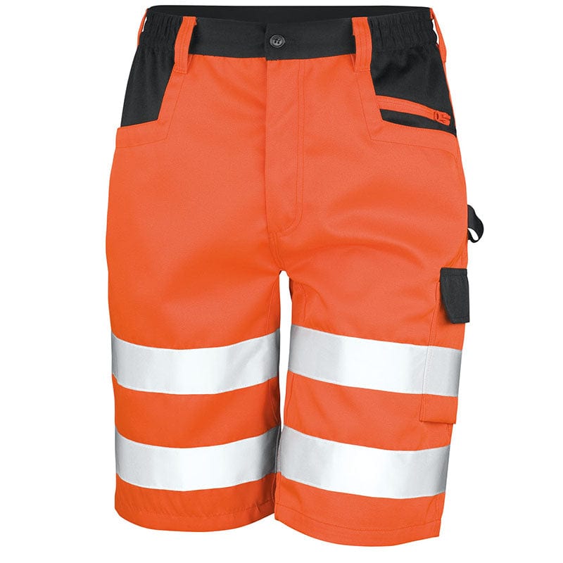 Result Safe-Guard Safety Cargo Shorts Fluorescent Orange