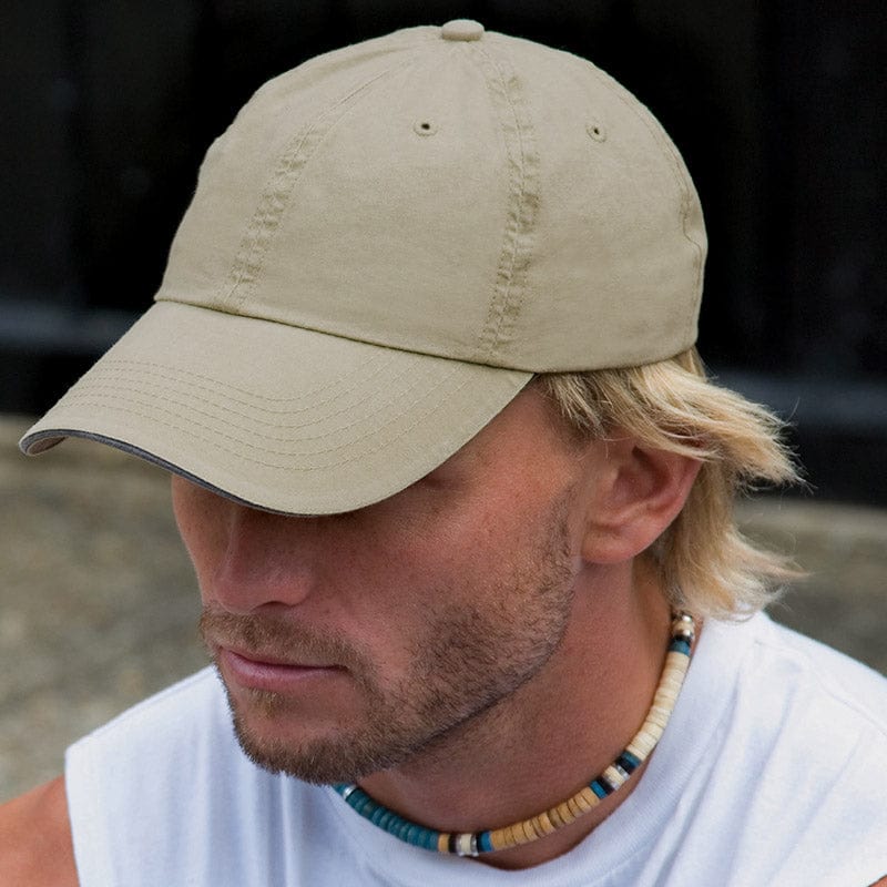 Result Headwear RC54 Washed Fine Line Cotton Cap 