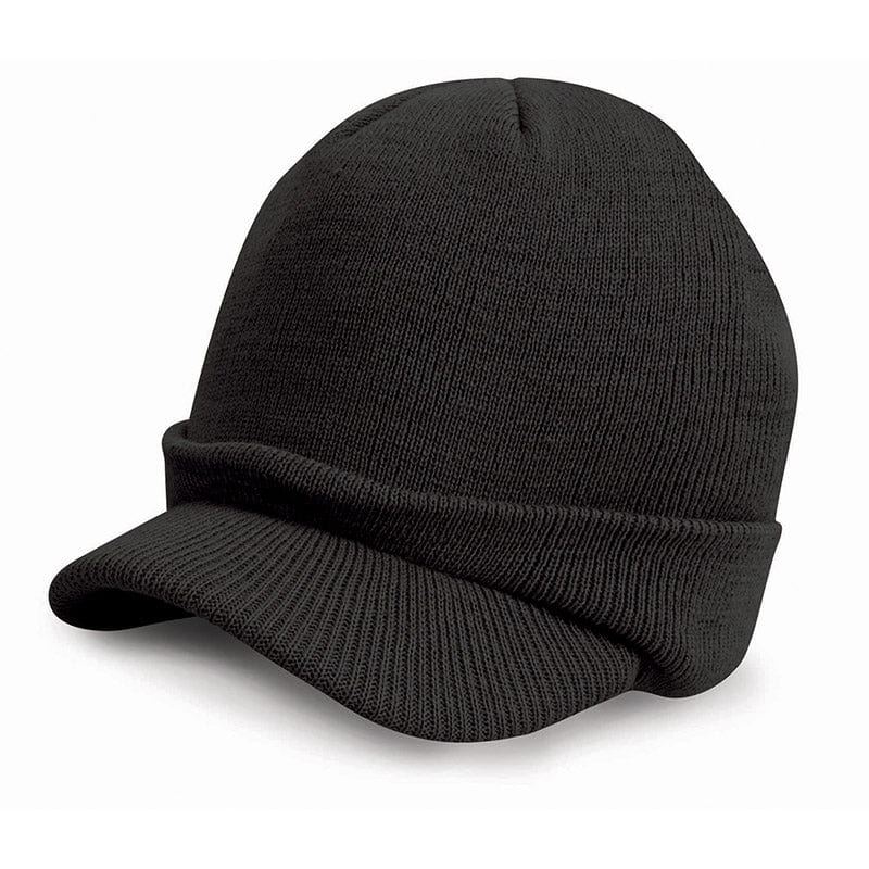 Result Winter Essentials RC60 Esco Army Knitted Hat Black