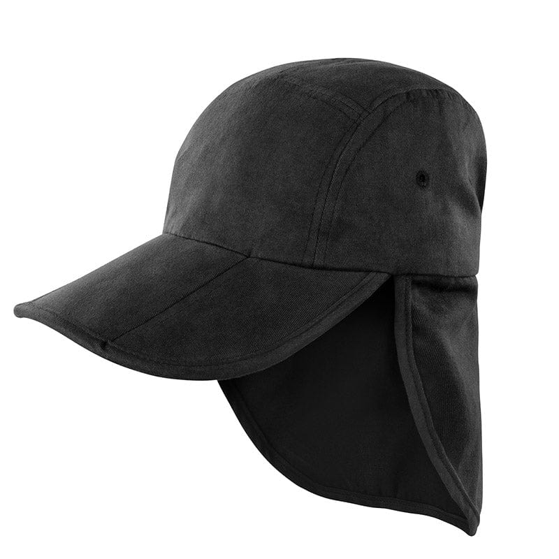 Result Headwear RC76A Fold Up Legionnaire Hat Black