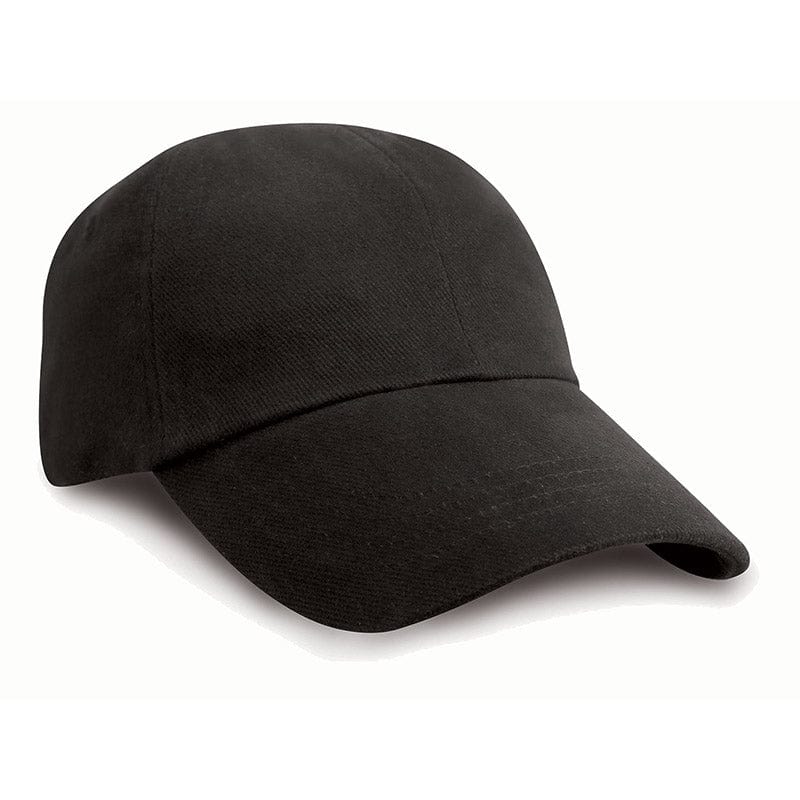 Result Headwear RC24 Low Profile Brushed Cotton Cap Black