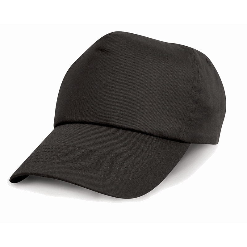 Result Headwear RC05J Children&#39;s Cotton Cap Black
