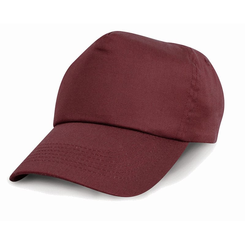 Result Headwear RC05J Children&#39;s Cotton Cap Burgundy