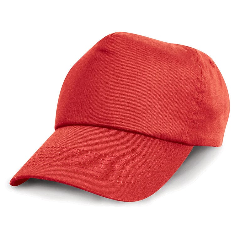 Result Headwear RC05J Children&#39;s Cotton Cap Red