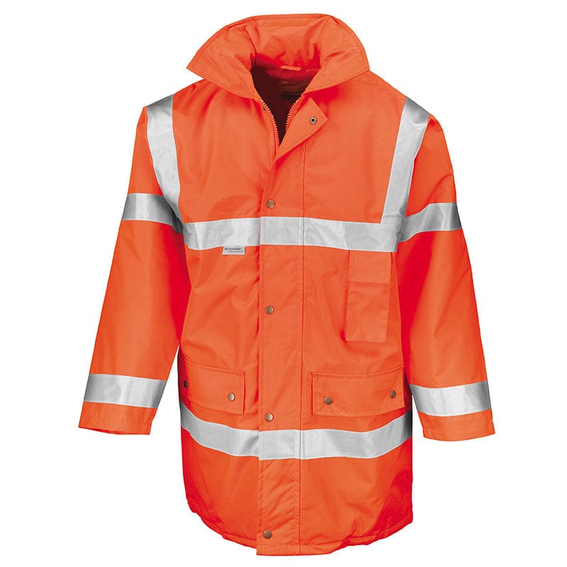 Result Safe-Guard Motorway Coat Hi-Vis Orange