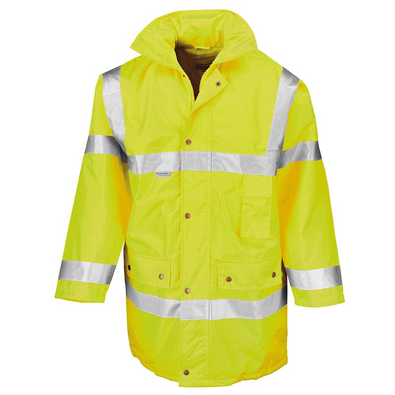 Result Safe-Guard Motorway Coat Hi-Vis Yellow