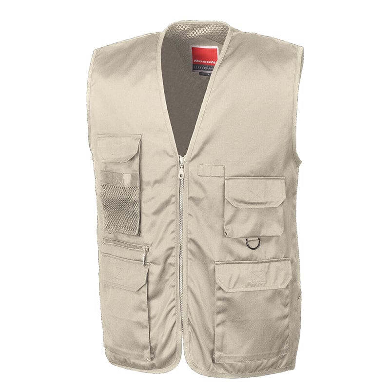Result Work-Guard Safari Waistcoat Camel