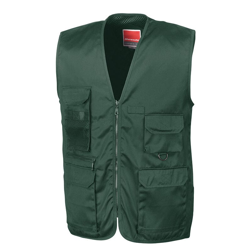 Result Work-Guard Safari Waistcoat Lichen Green