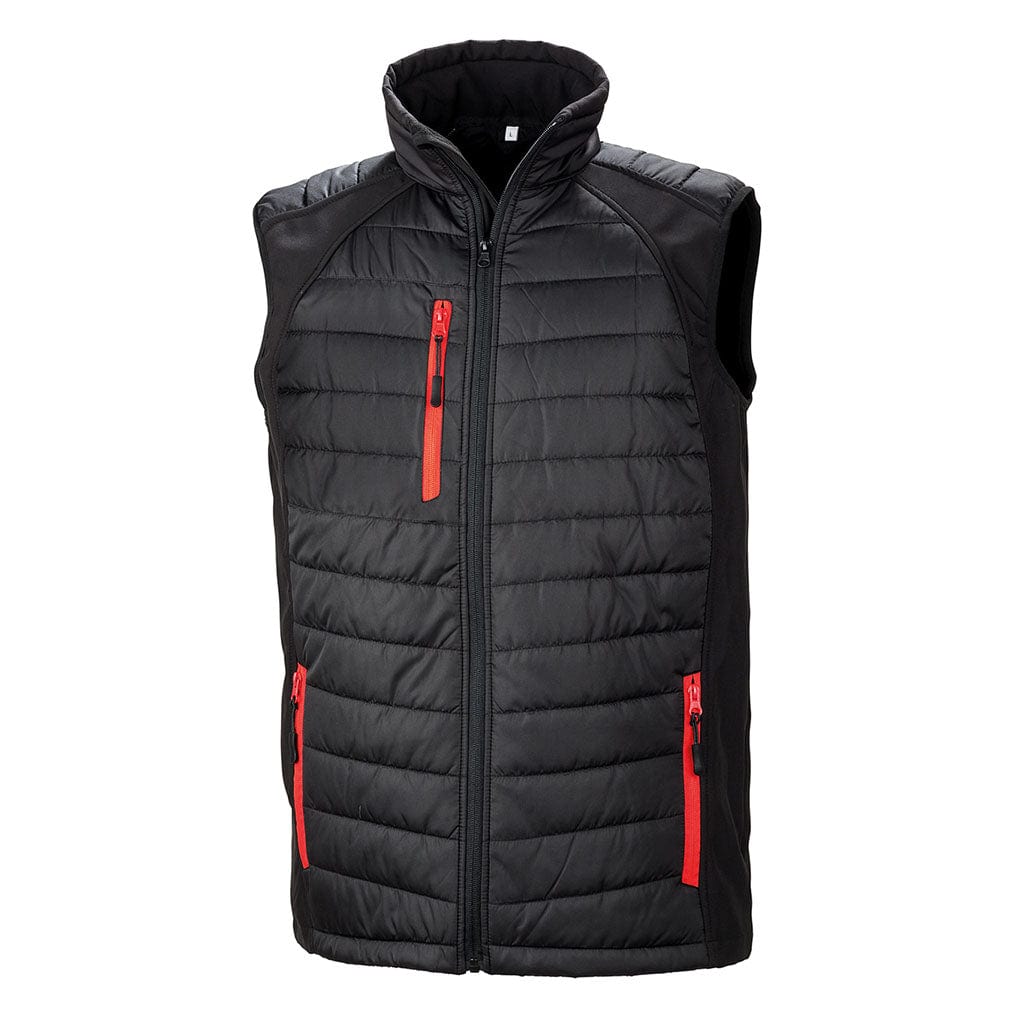 Result Bodywarmer Jacket Black &amp; Red R238X