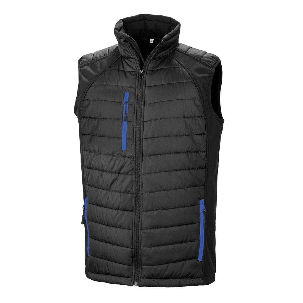 Result Bodywarmer Jacket Black &amp; Royal R238X