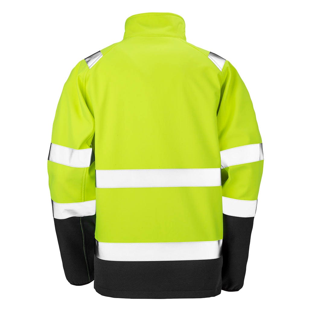 Result Hi Vis Yellow Softshell Jacket Back R450X