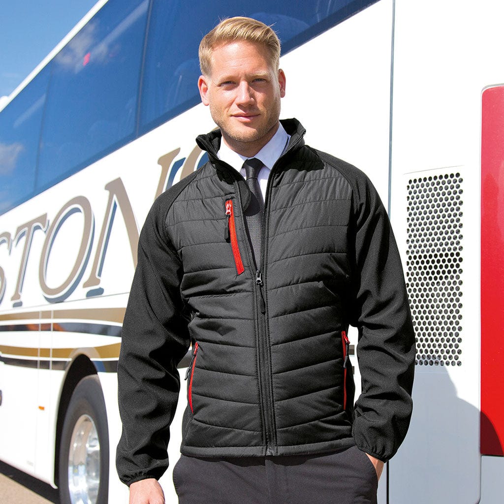 Long soft shell quilted hotsell jacket
