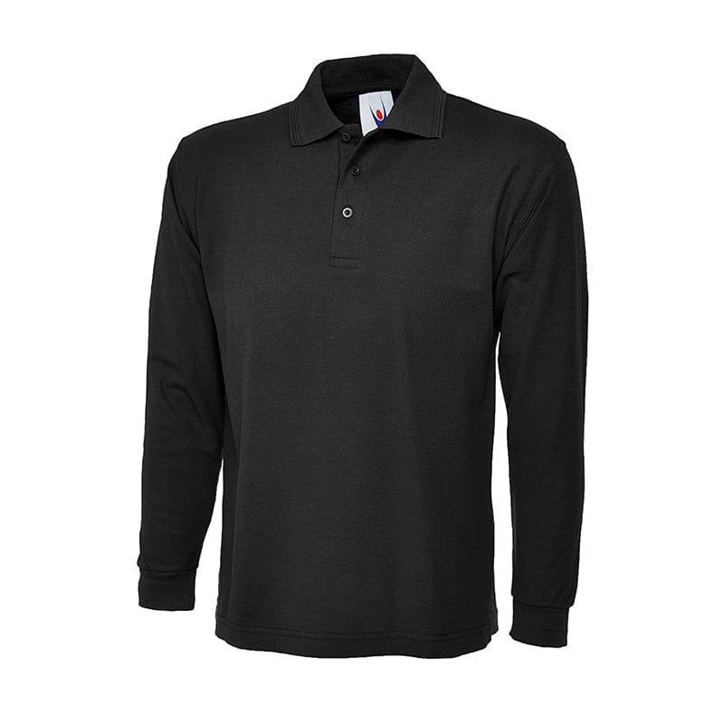 Uneek UC113 Longsleeve Polo Shirt Black