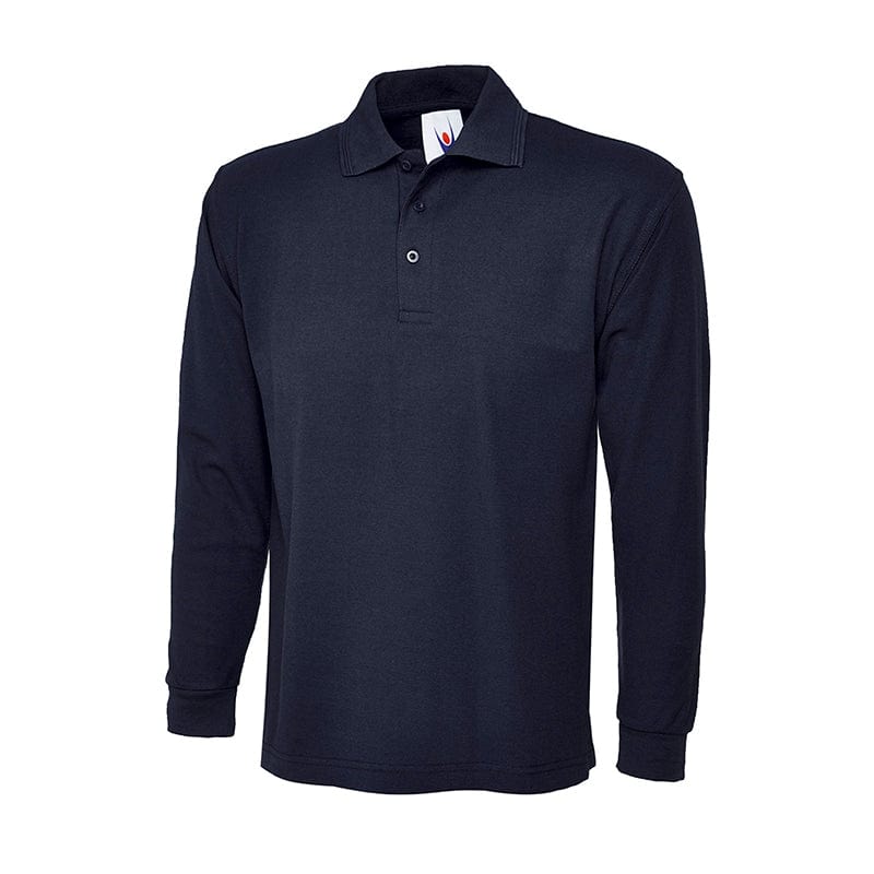Uneek UC113 Longsleeve Polo Shirt Navy