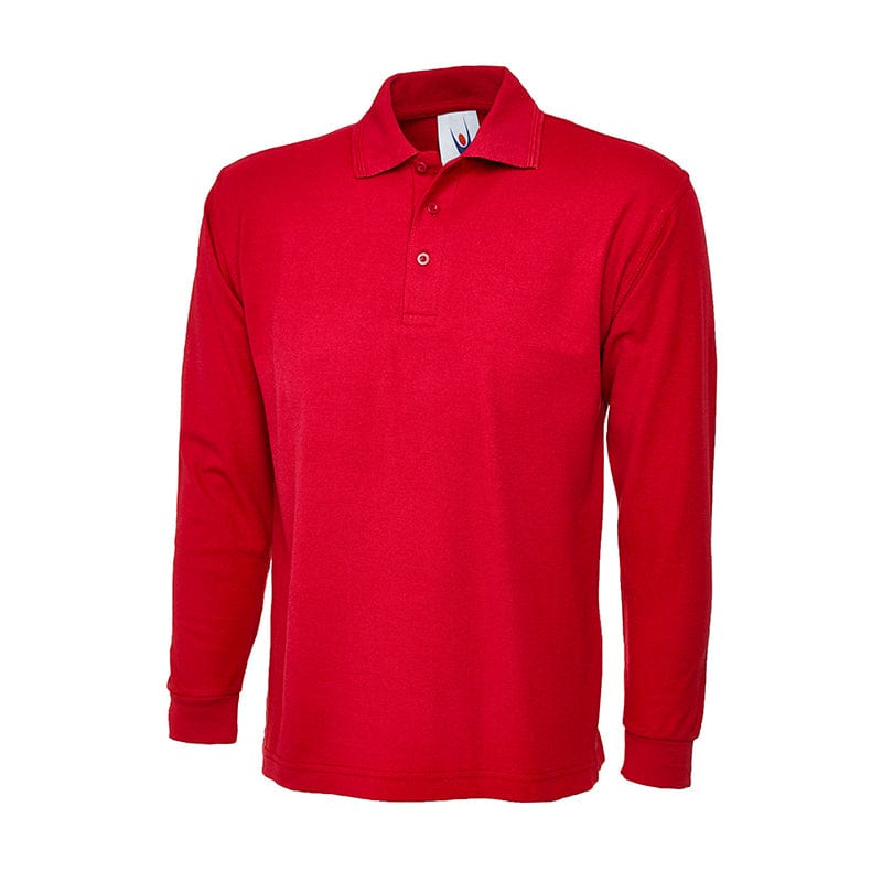 Uneek UC113 Longsleeve Polo Shirt Red