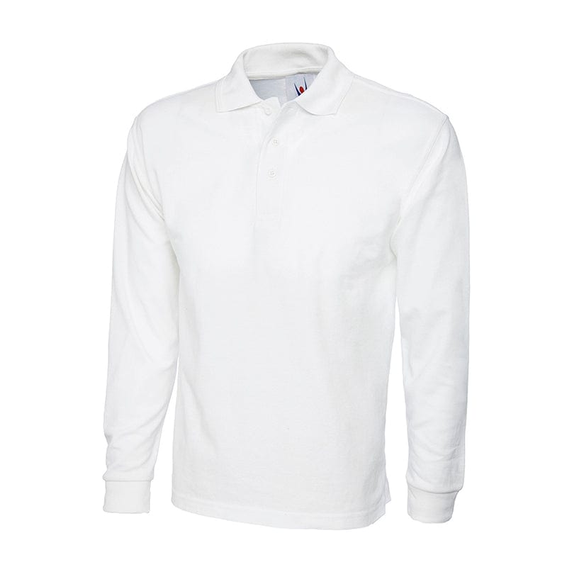 Uneek UC113 Longsleeve Polo Shirt White