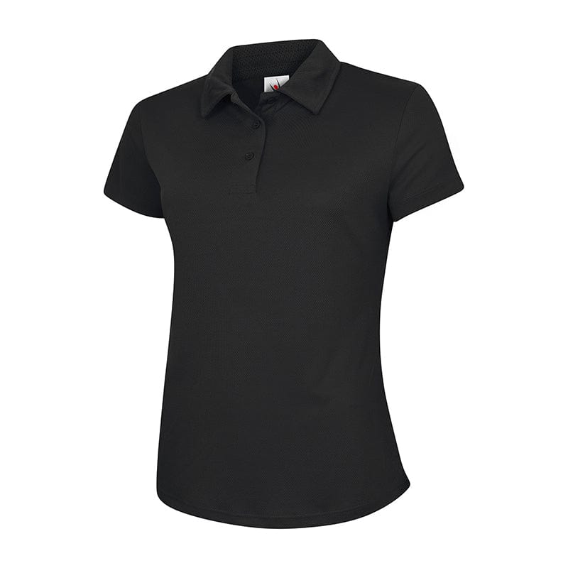 Uneek UC126 Ladies Ultra Cool Polo Shirt Black