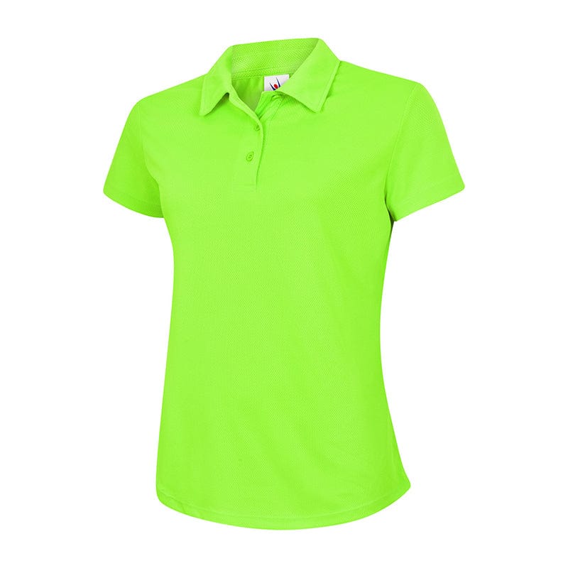 Uneek UC126 Ladies Ultra Cool Polo Shirt Electric Green