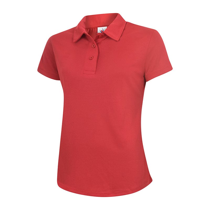 Uneek UC126 Ladies Ultra Cool Polo Shirt Red