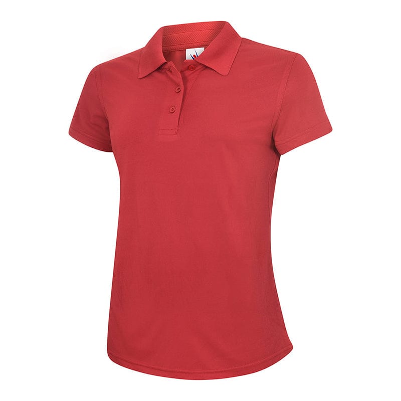 Uneek UC128 Ladies Super Cool Workwear Polo Shirt Red