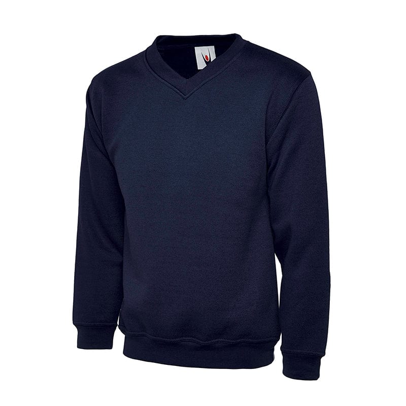 Uneek UC206 Children&#39;s V Neck Sweatshirt Navy
