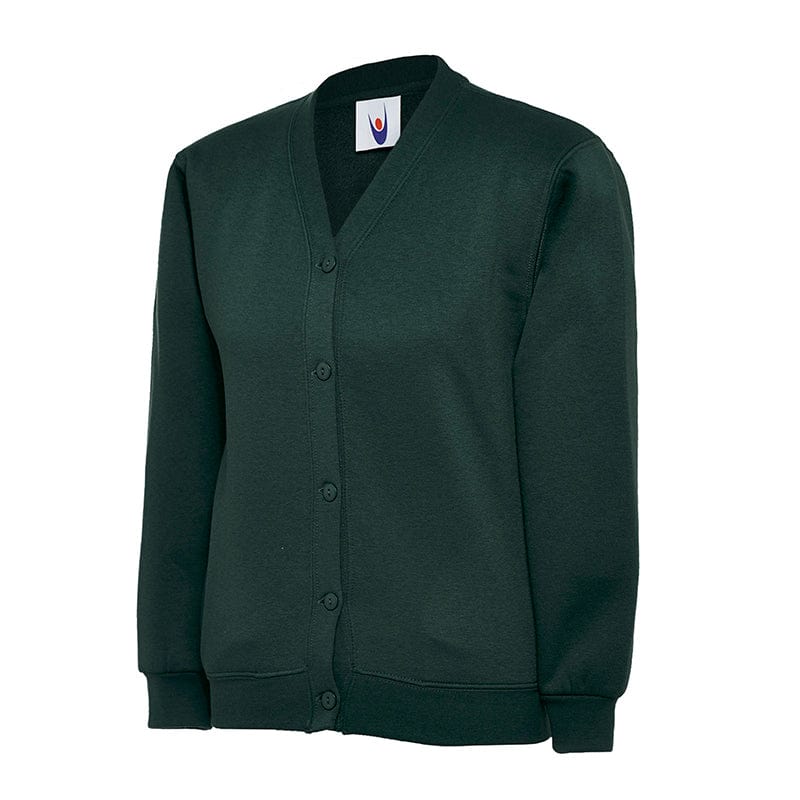 Uneek UC207 Children&#39;s Cardigan Bottle Green