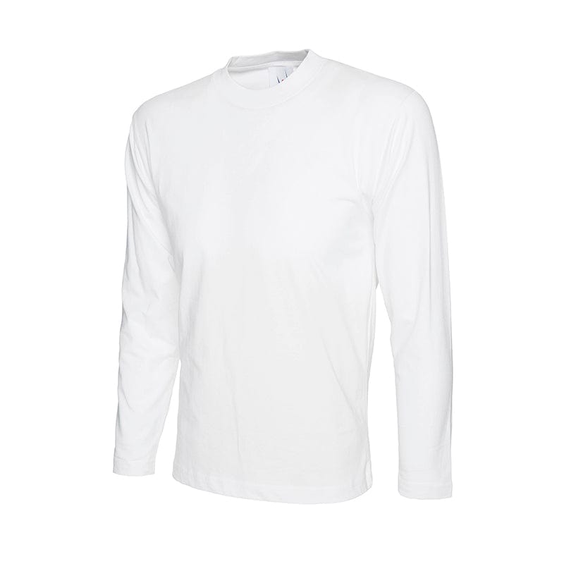 Uneek UC314 Long Sleeve T-Shirt White
