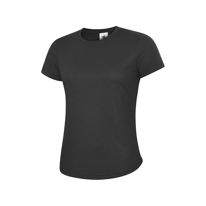 Uneek UC316 Ladies Ultra Cool T-Shirt Black
