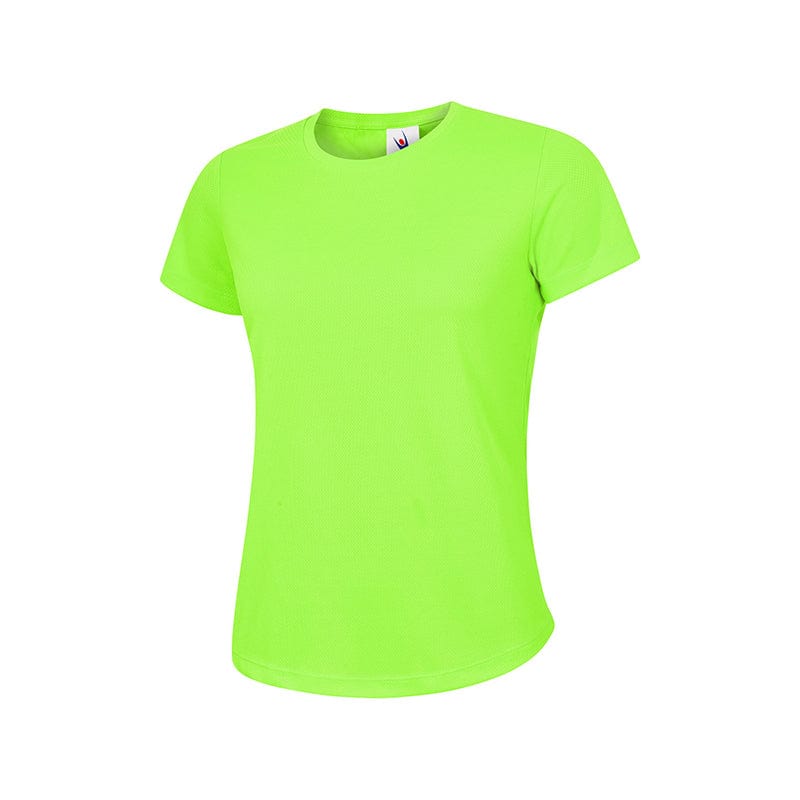 Uneek UC316 Ladies Ultra Cool T-Shirt Electric Green