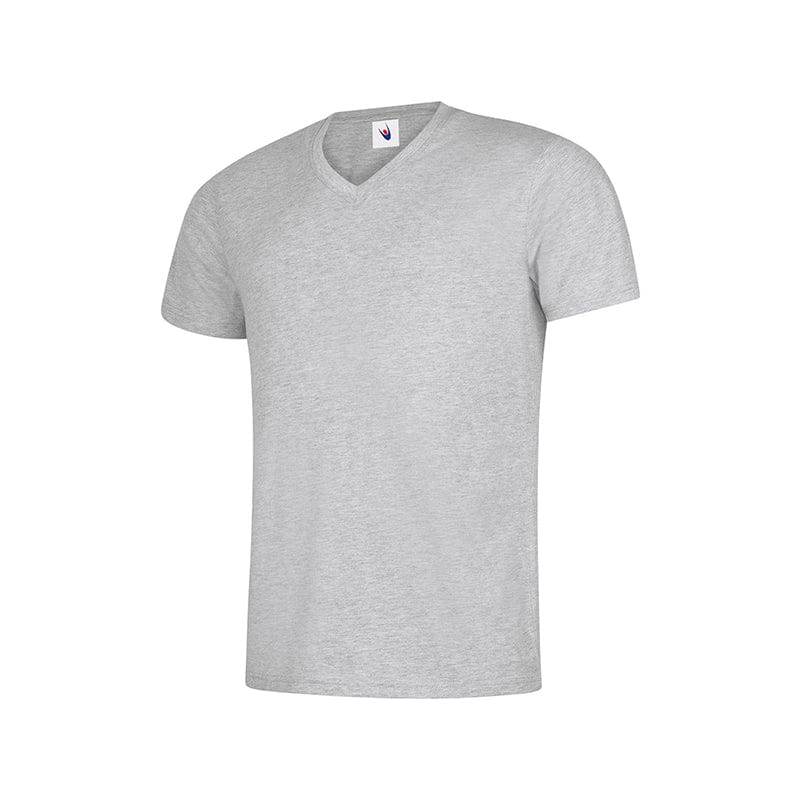 Uneek UC317 Classic V Neck T-shirt Heather Grey