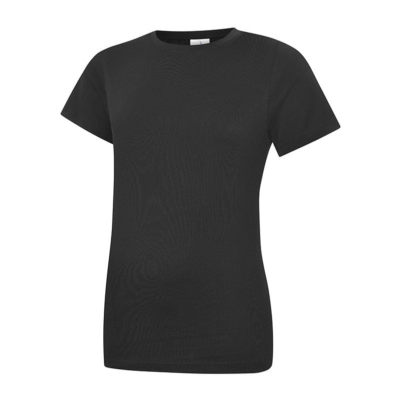 Uneek UC318 Ladies Classic Crew Neck T-Shirt Black