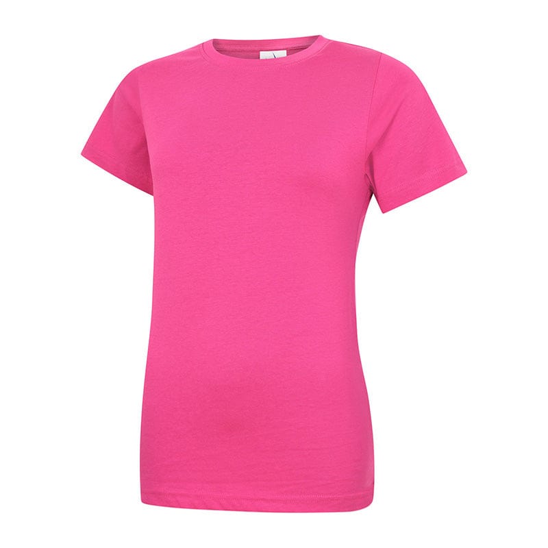 Uneek UC318 Ladies Classic Crew Neck T-Shirt Hot Pink