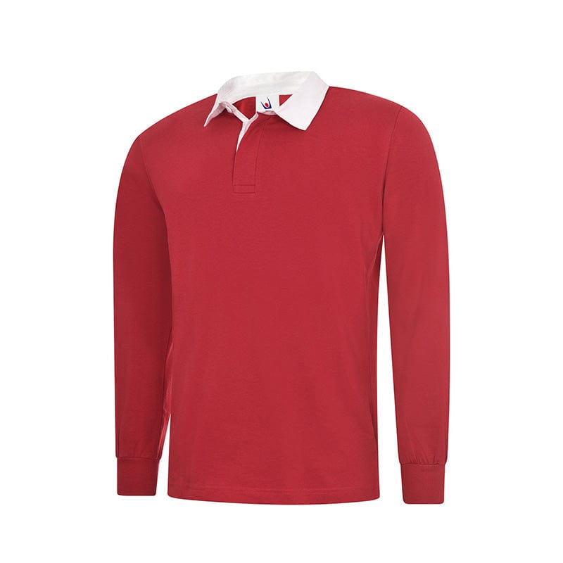 Uneek UC402 Classic Rugby Shirt Red